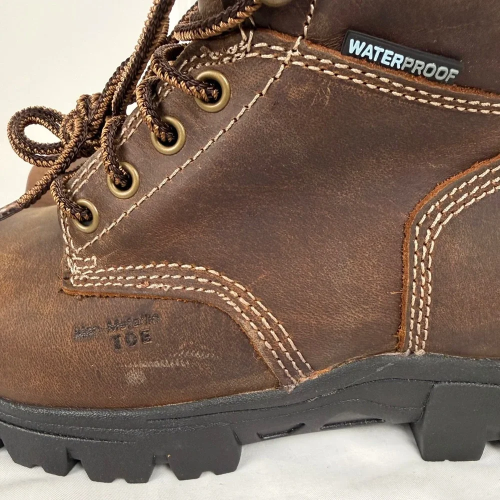 Carolina CA1626 Mens‎ Brown Waterproof Non-Metallic Composite Toe Work Boots 6M